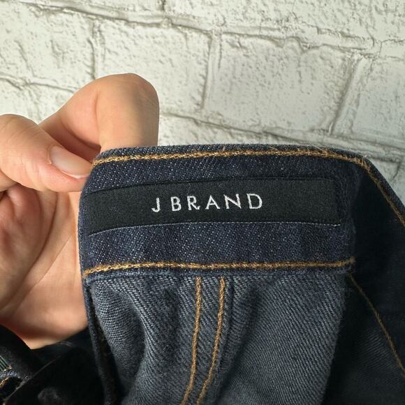 J Brand Skirt Ashlyn Denim Jean Mini Nautical Button Dark Wash Blue Gold 28 - Picture 5 of 7